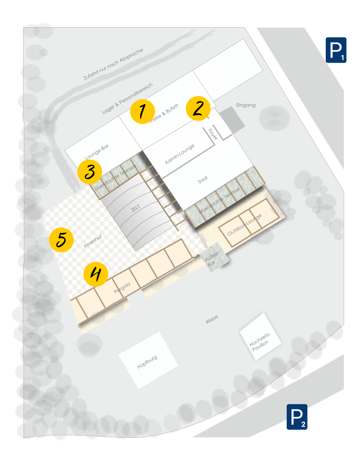 Lageplan Michelshöhe Eventlocation, Weißensee